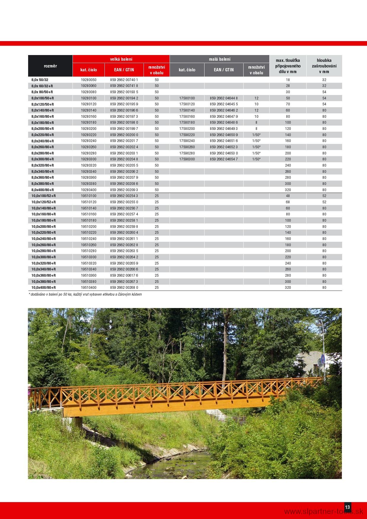 Konštrukčná skrutka Ø10mm tanierová hlava (bal. 25ks)