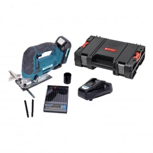 Aku Priamočiara píla 18V + 2Ah batéria + 3.5A nabíjačka + box a pílové pláty