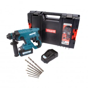 Aku Kombinované kladivo + 5Ah batéria + 3.5 nabíjačka + box + sada vrtákov
